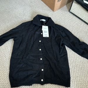 Zara Wool and Alpaca blend black shirt